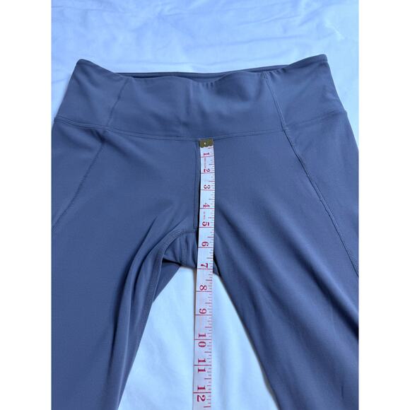 Athleta Salutation Gray Stretch Mesh Workout Pants Women's Size Large L - Picture 9 of 10